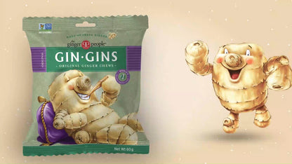 Original Ginger Chew Natural For Nausea Digestion Vegan Gluten Free Non GMO 500g