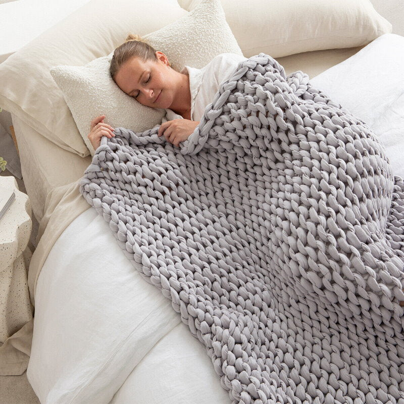 Onkaparinga Revita Sleep Hand-Knitted Weighted Blanket 6kg - Relax, Sleep Deeper