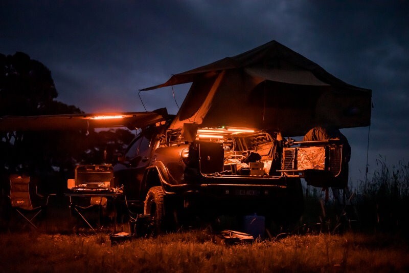 HardKorr Lifestyle IP68 waterproof 4-Bar Orange & White LED Camp Light Kit