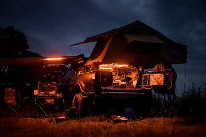 HardKorr Lifestyle IP68 waterproof 4-Bar Orange & White LED Camp Light Kit