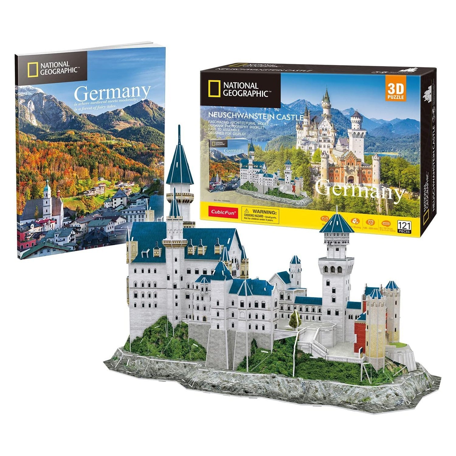 National Geographic Neuschwanstein Castle 3D Puzzle Architectural Model & Book
