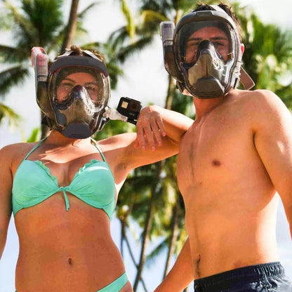 Oceanic Full Face Snorkel Mask Adult 180 Panoramic Viewing, Easier Breathing