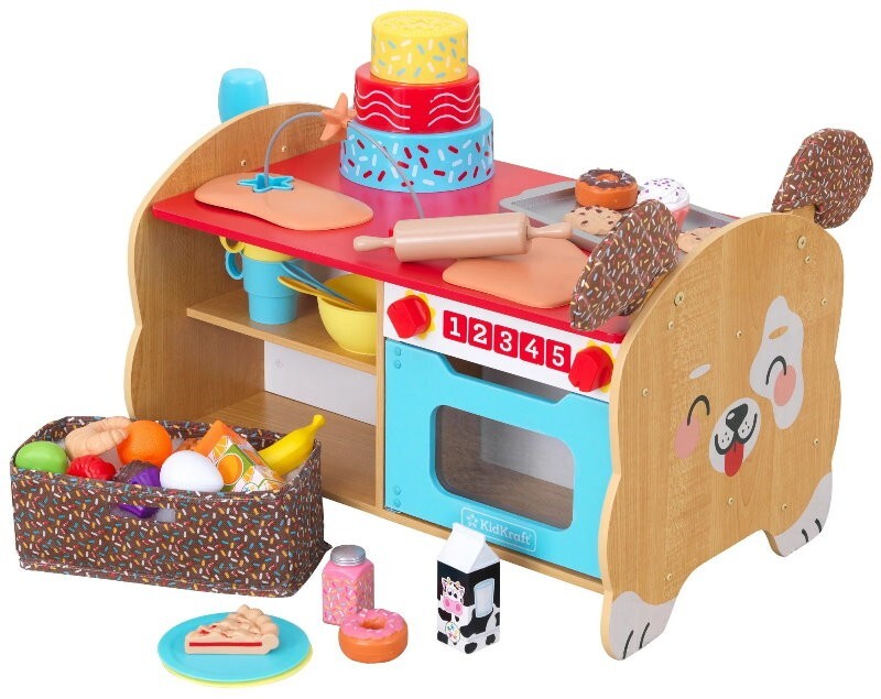 KidKraft Foody Friends Deluxe Baking Fun Puppy Activity Center Gift for Ages 2+