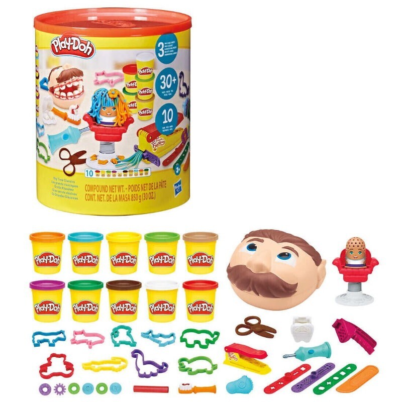 Play-Doh Big Time Classics Canister Large Tools & Storage Activity Set for 3+