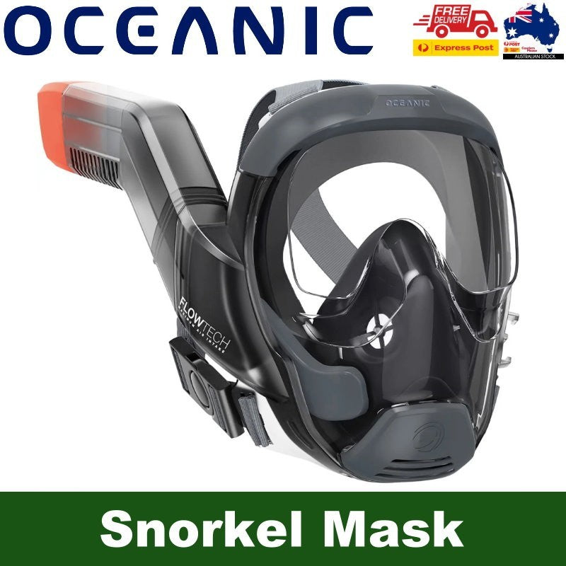 Oceanic Full Face Snorkel Mask Adult 180 Panoramic Viewing, Easier Breathing