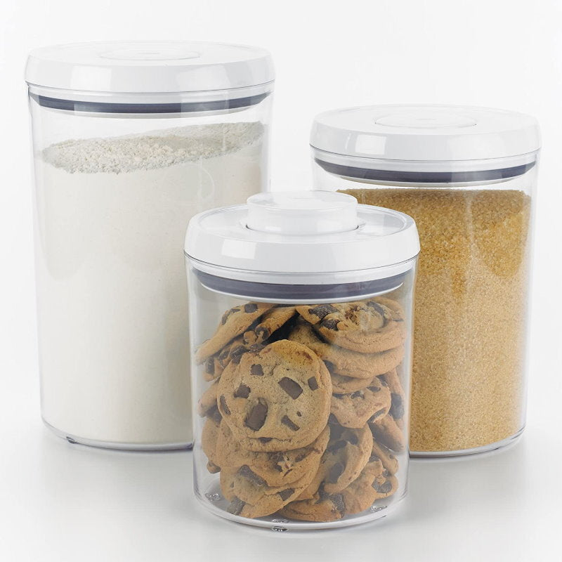 OXO SoftWorks 3-Piece Airtight POP Round Canister Set - 1.8 L, 2.8 L and 4.2 L