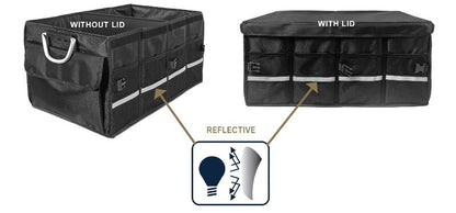 Eurow 65L Automotive Trunk Organizer Car Boot Storage Collapsible Aluminium Hand