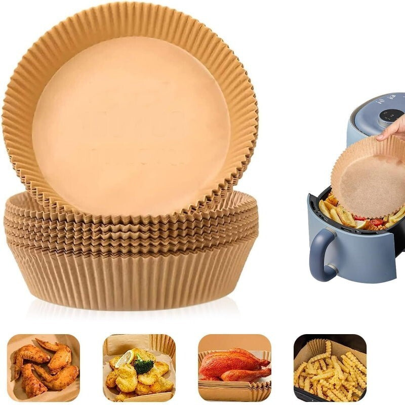 DATS Applaud Air Fryer Disposable Paper Liners Round, Oil & Water Proof, Baking