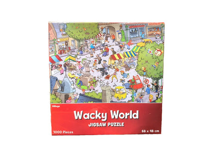 1000 Piece Jigsaw Puzzle 68cm x 48cm Wacky World Different Design Village Farm