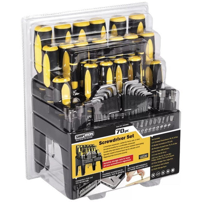 Shop Iron 70 Pieces Screw Driver Set PH, SL And Star With Plastic Storage Rack