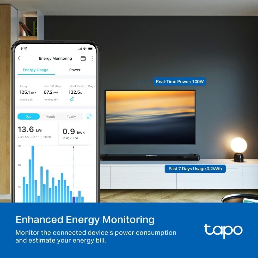 TP-Link Tapo P110M Smart Wifi Power Socket Plug Monitor Google Alexa Smart Home