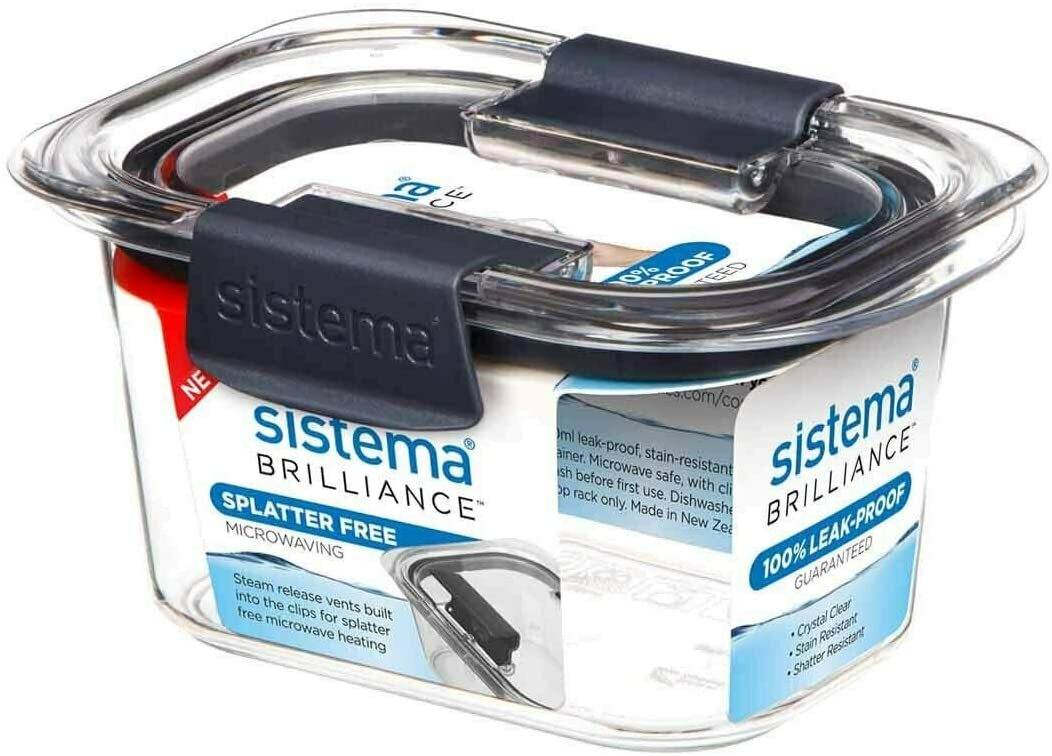 Sistema Leak Proof BPA Free Food Storage Lunch Box Container Safe 14 Piece Pack