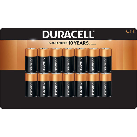 14 x Duracell C Duralock Alkaline Battery R14 C Cell Battery RC Cars Toy Battery