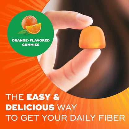 Metamucil Fiber Supplement Gummies Sugar Free Orange Flavour 5g Prebiotic Plant