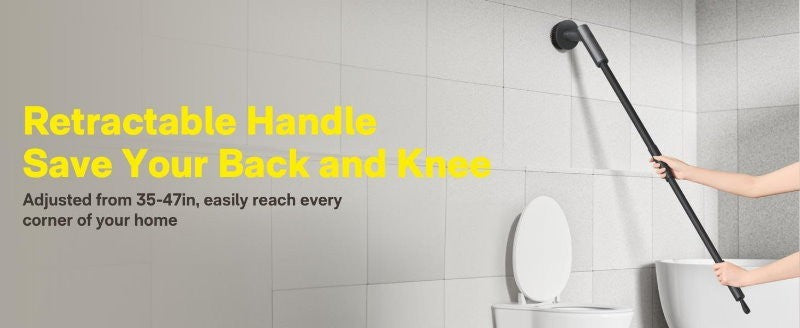 HOTO Cordless Electric Spin Scrubber Adjustable Angles with 6 Brush Heads