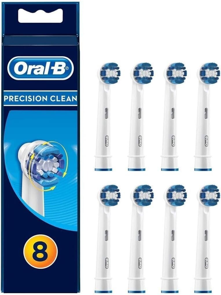 Oral-B Value Pack * 8 Precision Clean + 2 Floss Action * Replacement Brush Heads