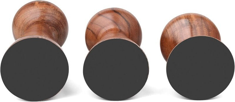 BIRDROCK HOME 3pc Flare Candleholders Gift Set Farmhouse Wooden Candle Holders