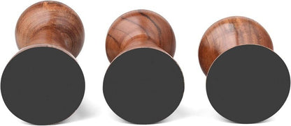 BIRDROCK HOME 3pc Flare Candleholders Gift Set Farmhouse Wooden Candle Holders