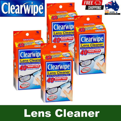 Clearwipe Lens Cleaner Wipes Streak-Free for Glasses, Screens, and Lenses