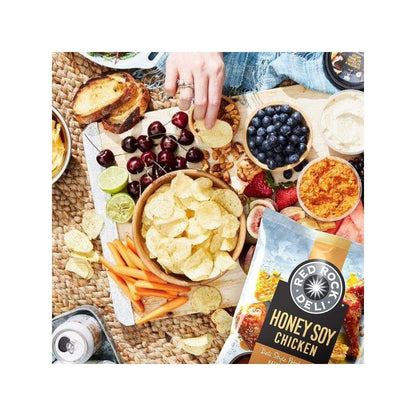 Red Rock Deli Honey Soy Chicken Deli Style Potato Chips Family Party Snack 640g