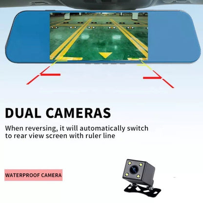 Anytek T600 10" Mirror Mounted Front & Rear Dash Camera Kit w/ Parking Monitor