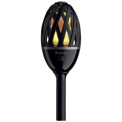 ProGlo IP65 Indoor/Outdoor LED Flame Effect Torch w/ Spike, Stand & USB Charging