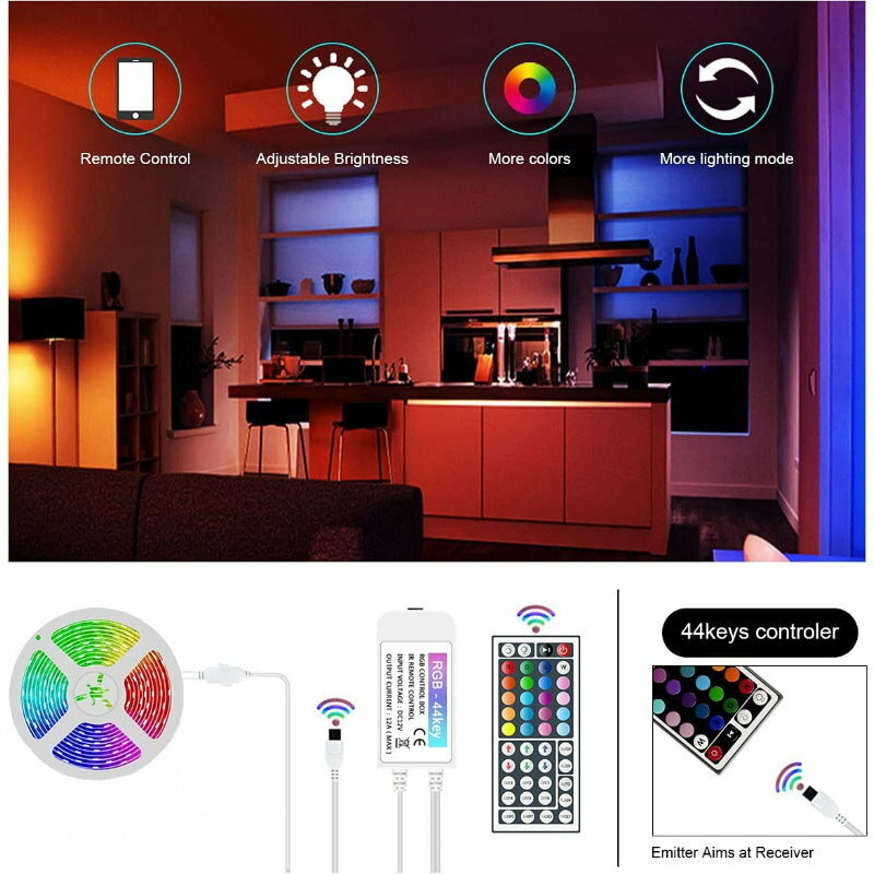 TEQ 5M 5050 RGB Waterproof Dream LED Strip Light + IR Remote + AU Power Adapter