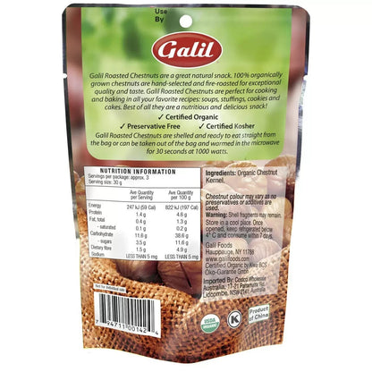 Organic Roasted Chestnuts 10x100g Shelled & Ready to Eat Snack Vegan Gluten Free