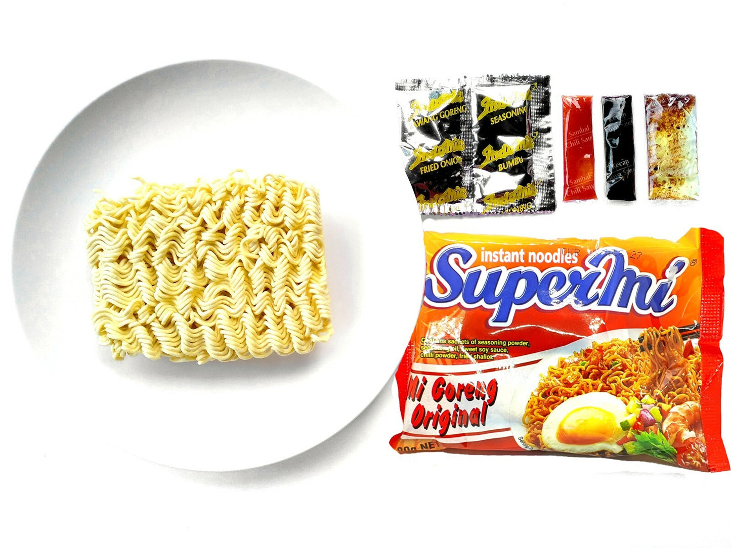 30 x 80g Indofood Indonesian Mi Goreng Original SuperMi Instant Fried Noodles