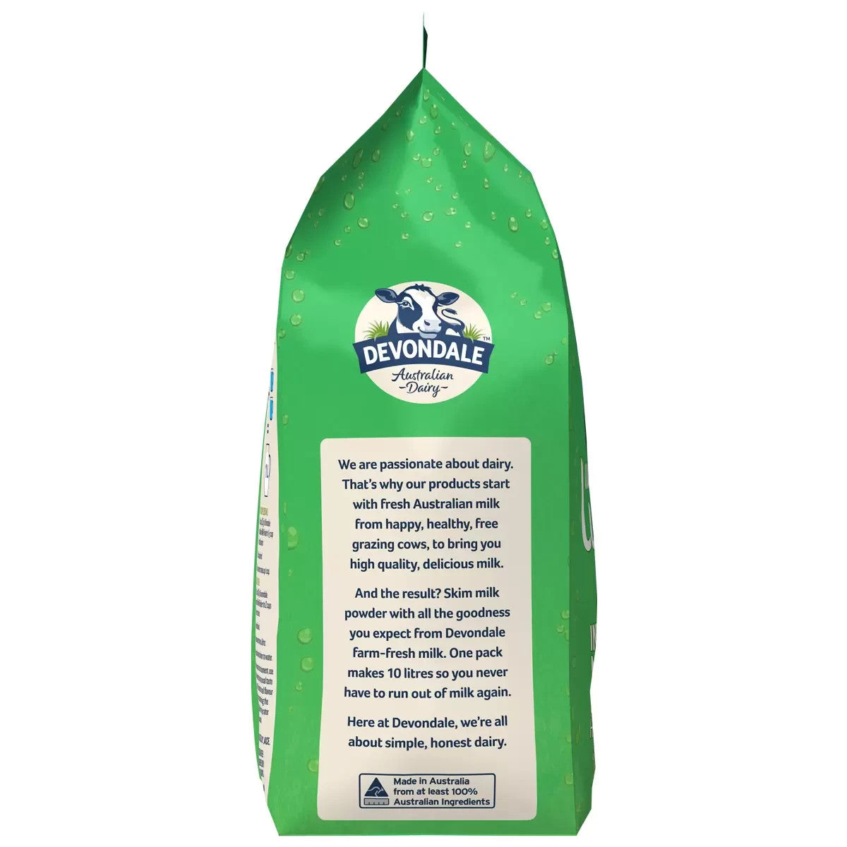 Devondale Australian Dairy Light Instant Skim Milk Powder 1kg Pouch High Calcium
