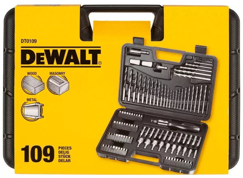 DeWalt DT0109 Screwdriver and Drillbit Set (109 Pieces) Mixed Accessory Set