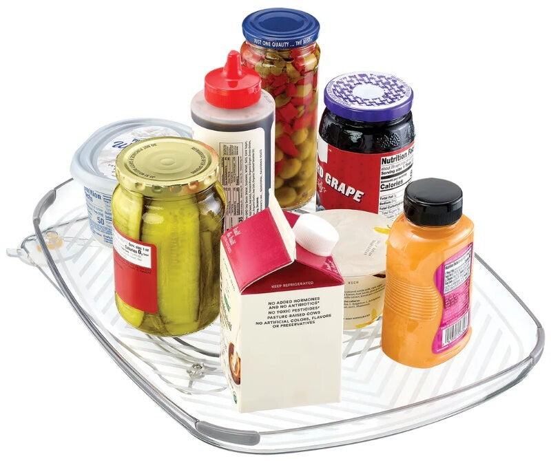 Polder 2-Pack E-Z Reach Rotating 360° Storage Tray for Fridge, Cabinet 40 x 30cm