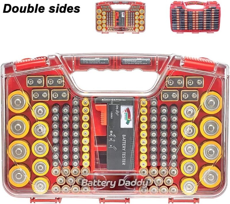 Battery Daddy Battery Organiser Up To 174 Batteries Holds Storage Case w/ Tester