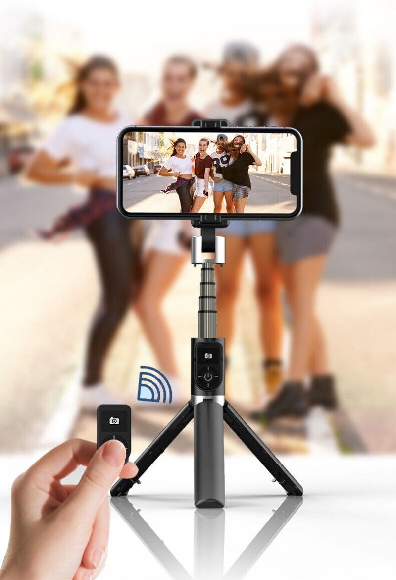 TEQ P70 Bluetooth Selfie Stick Tripod Portable Extendable Selfie Stick w/ Remote