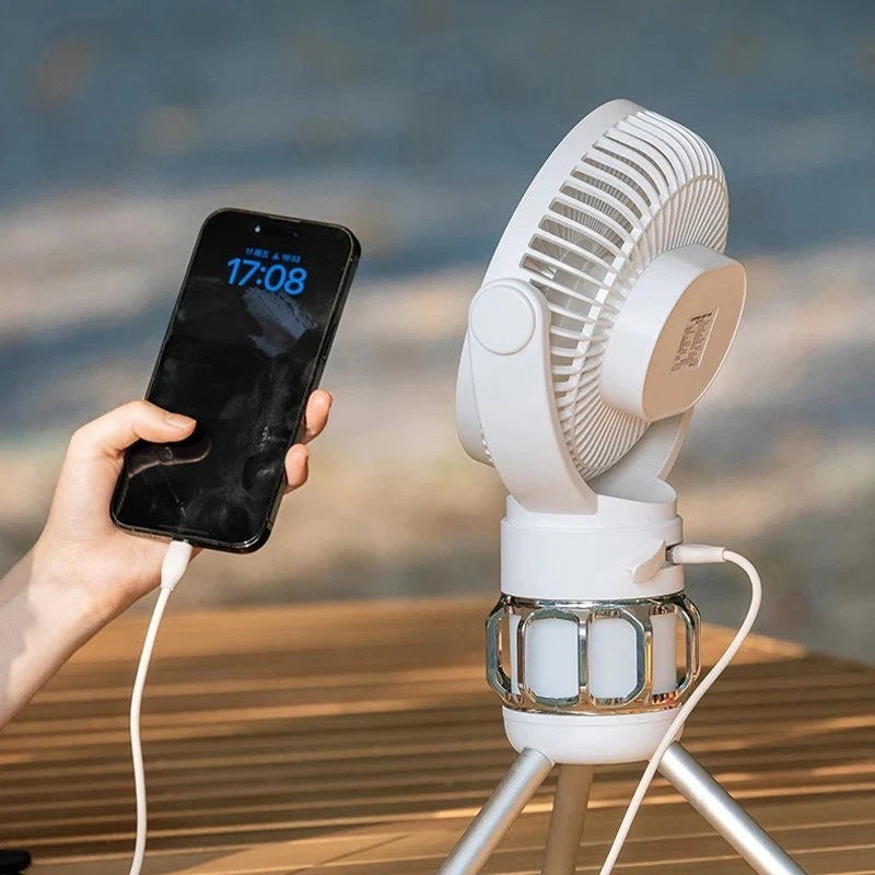 LittleDayz 3-in-1 Battery Powered Fan, LED Lantern & Power Bank Remote Control