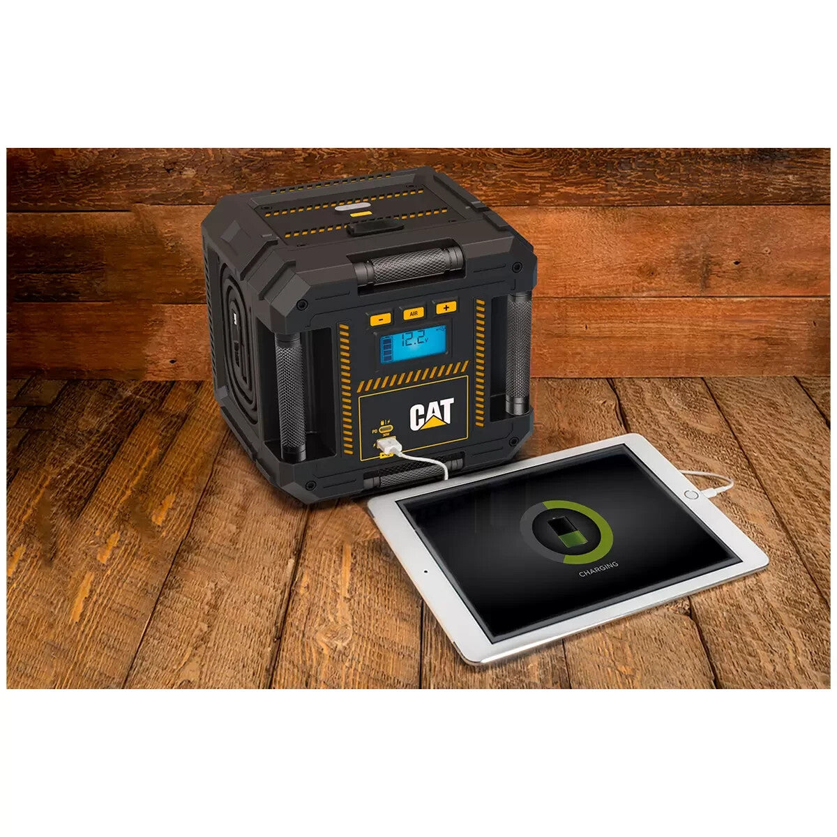 CAT 1750 Peak Amp Lithium Cube Portable Jump Starter and Air Compressor Charger
