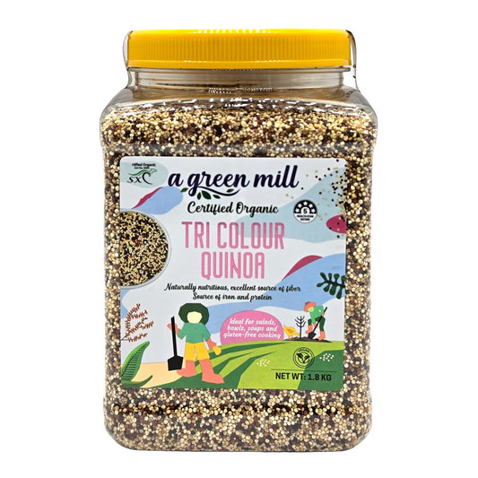Organic Tri Colour Quinoa 1.8Kg Grain Meal Super Food Kosher Vegan Gluten Free
