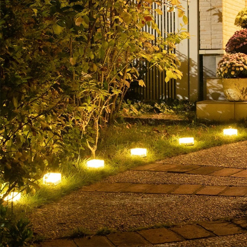 Dais 6-Pack Outdoor Waterproof Solar Brick Light Ice Cube for Garden, Pathway