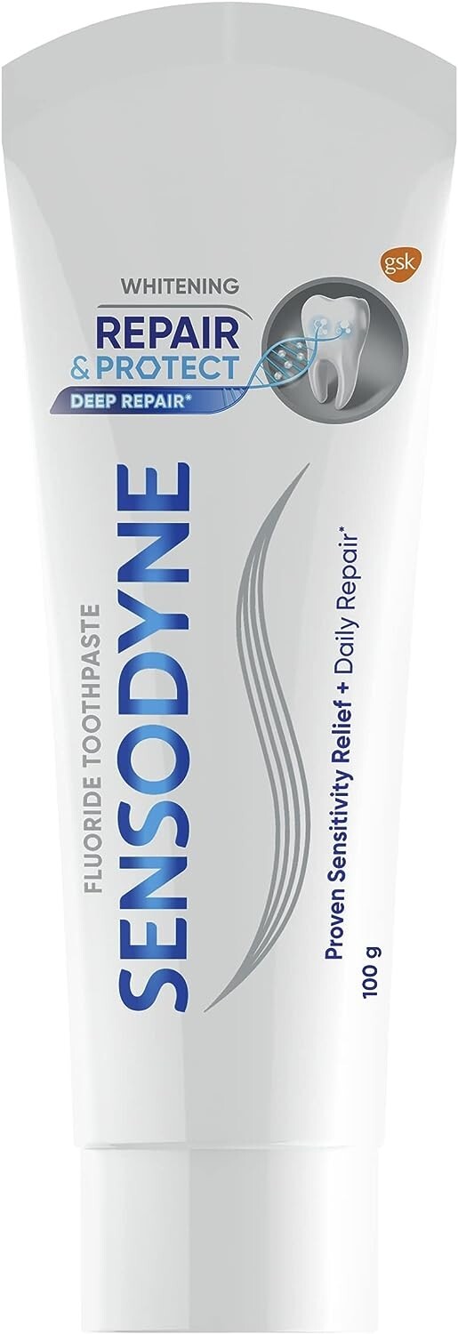 4 x 100g Sensodyne Repair & Protect Whitening Toothpaste Oral Dental Health Care