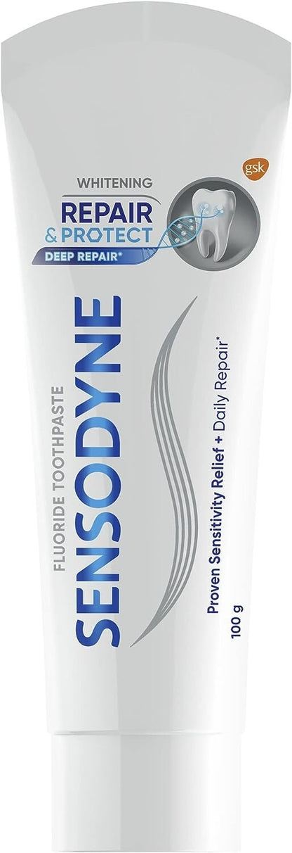 4 x 100g Sensodyne Repair & Protect Whitening Toothpaste Oral Dental Health Care