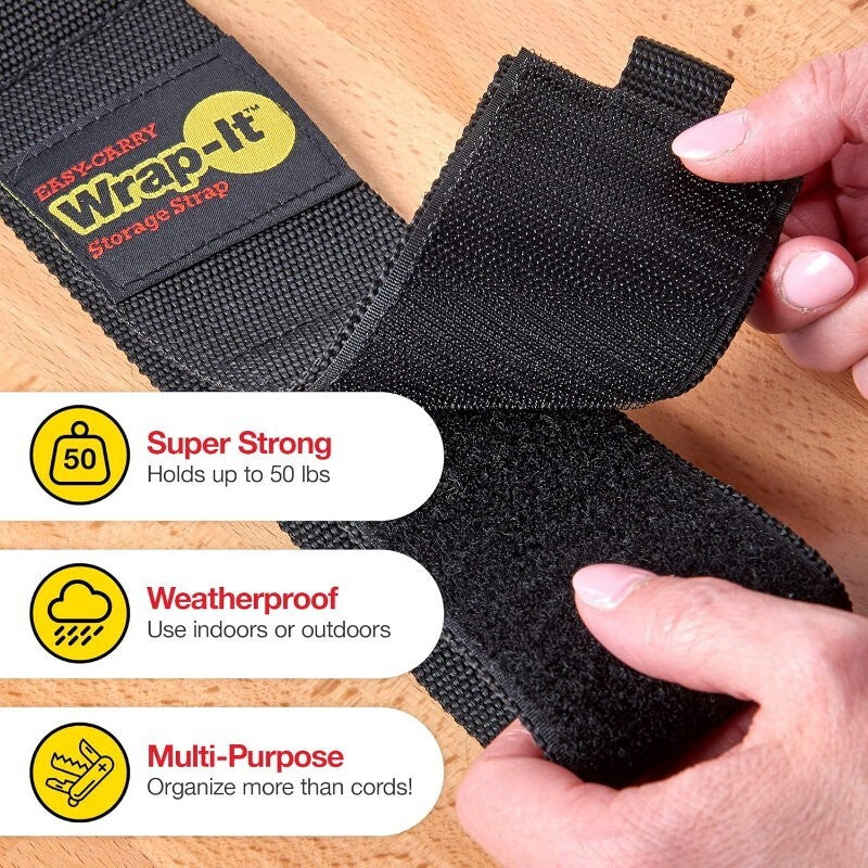 Wrap-It Storage 24 pcs Ultimate Organisation Pack Storage Straps, Cable Ties