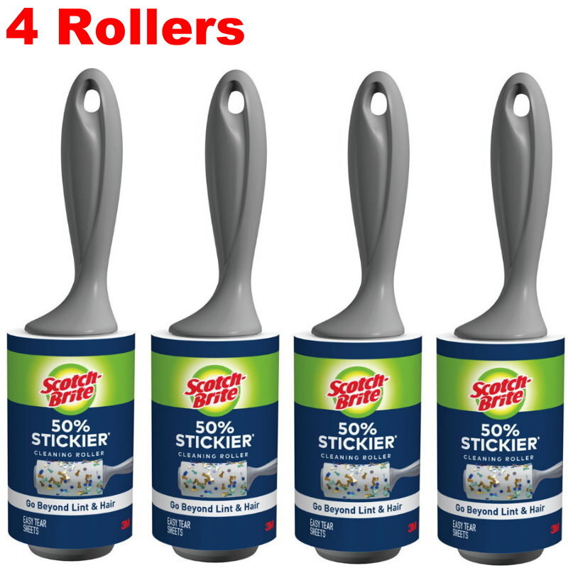 3M Scotch Brite 50% Stickier Lint Roller Dust Remover Up to 5 x 95 Sheets