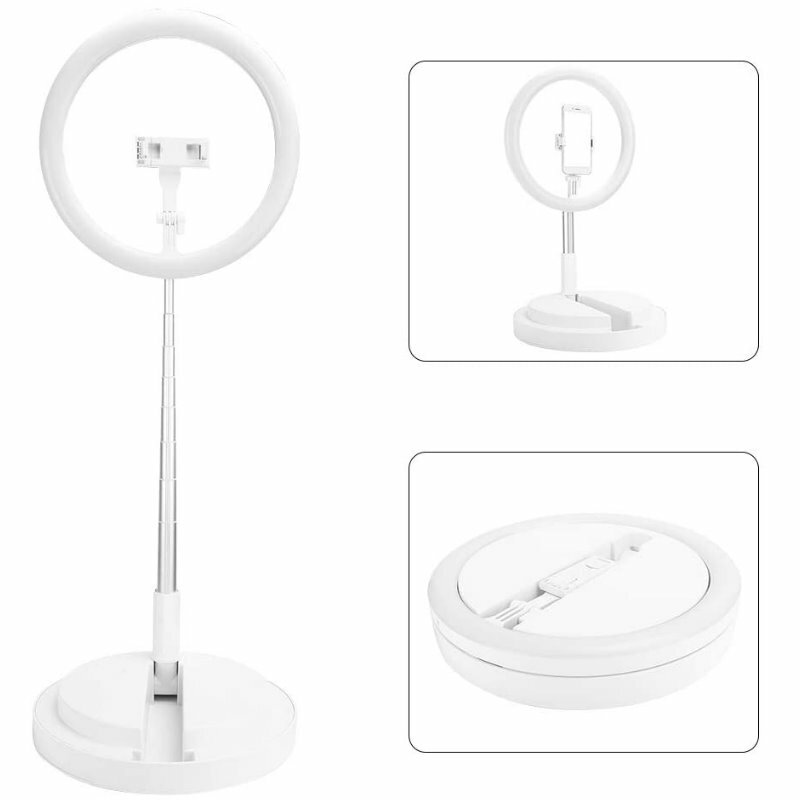 TEQ Y2 Foldable 11" LED Ring Light 3 Colour Modes w/ Base for iPhone & Android