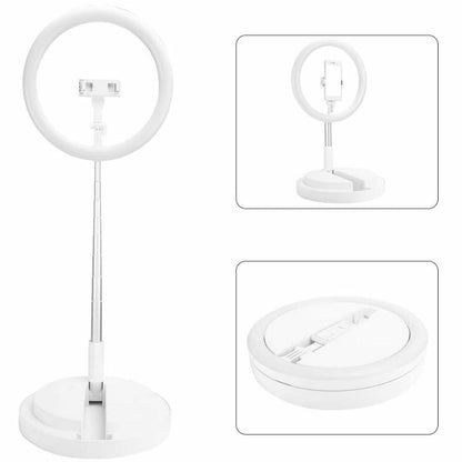 TEQ Y2 Foldable 11" LED Ring Light 3 Colour Modes w/ Base for iPhone & Android