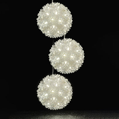 GE 3-Pack 5.5 inch StayBright Random Sparkle LED Spheres Christmas String Light