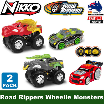 Nikko Road Rippers Wheelie Monsters Bull & Illuminator or Afterburner