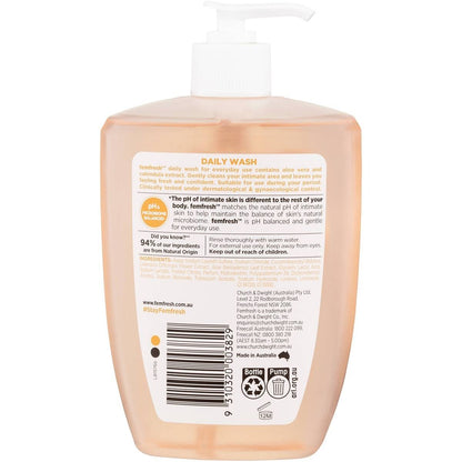 600ml Femfresh Gently Cleans Intimate Area Skin Care Daily Wash Soap Free