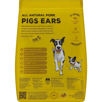 Bow Wow 15 xAll Natural Pork Pigs Ears Dog Pet Food Treat Australian Made HACCP