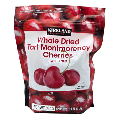 Whole Dried Tart Montmorency Cherries Sweetened Sealable Bag Healthy Fruit 567g