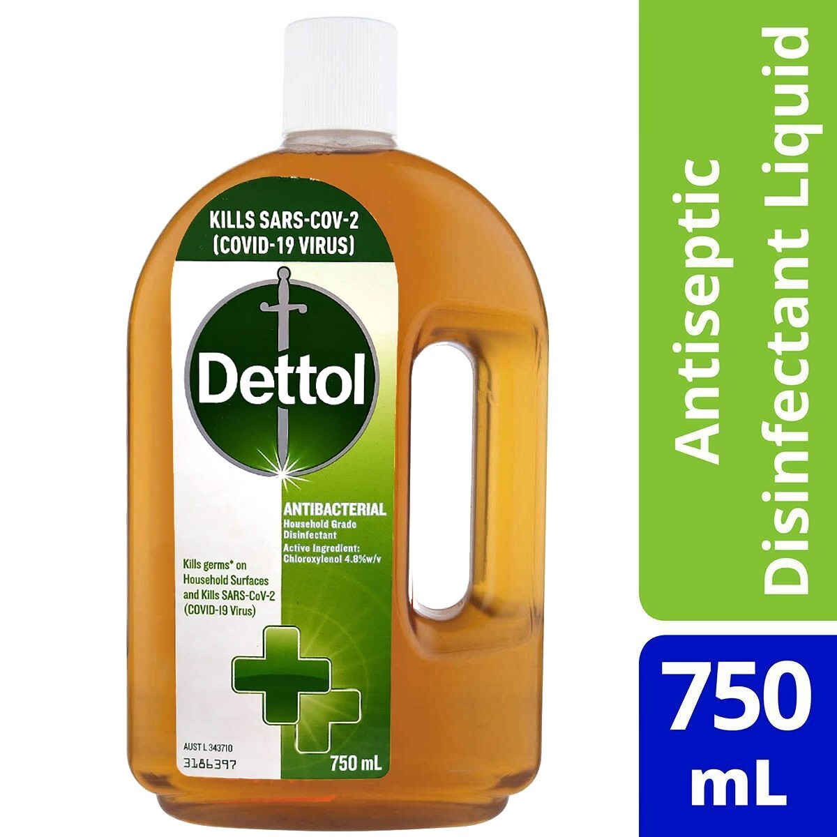 2x 750mL Dettol Antiseptic Disinfectant Liquid Kills Household Germs Fast-Acting